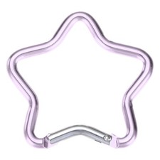 Star Shaped Snap Clip 1 Pack - Keychain Clip Light Pink 