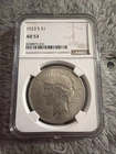 1923 Peace Silver Dollar $1 NGC AU53