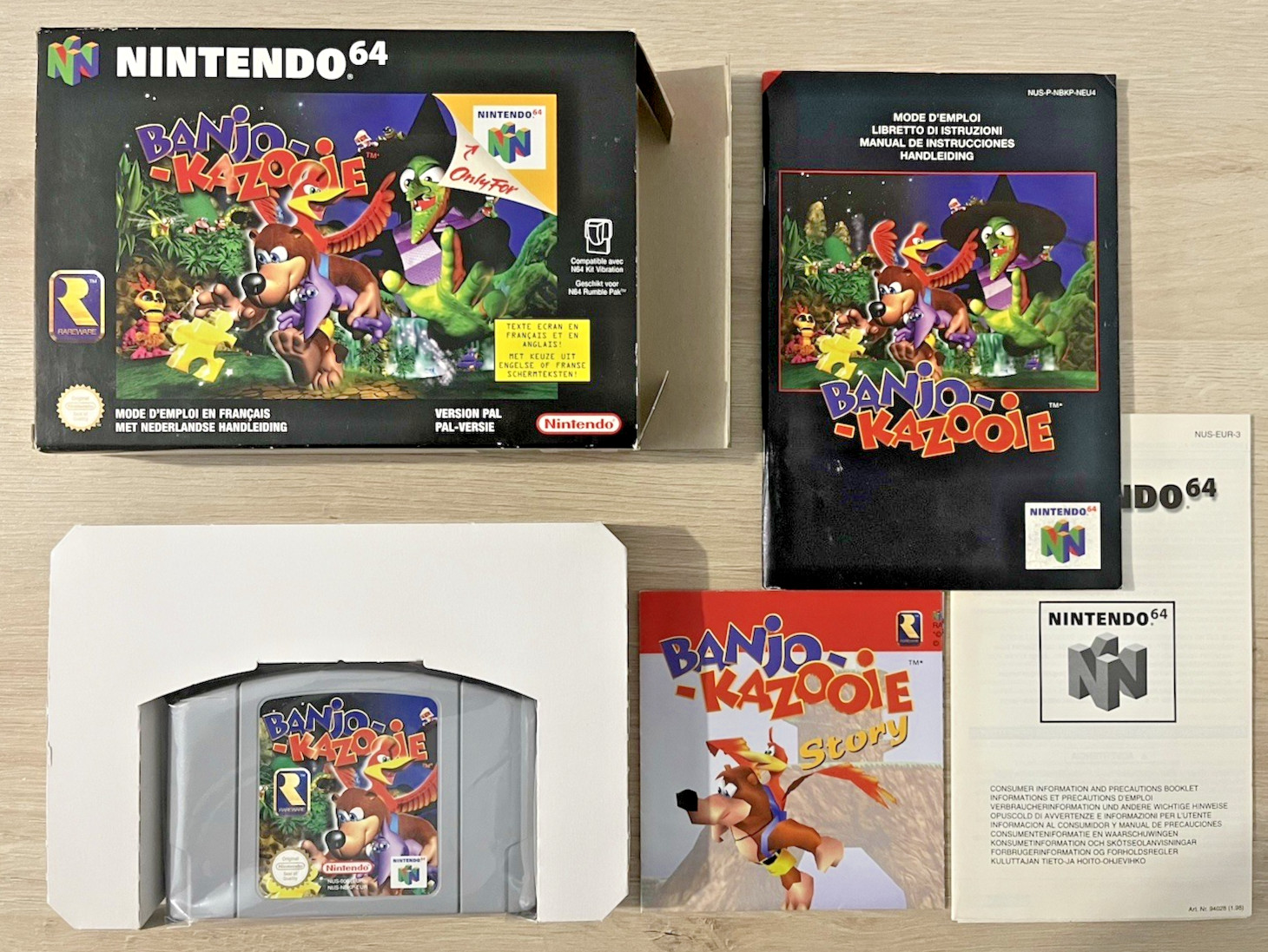 JEU NINTENDO 64 BANJO KAZOOIE N64 COMPLET PAL FAH RBE RARE