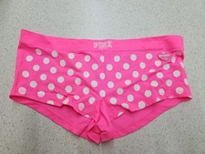 True Vintage Victoria s Secret PINK Vintage Polka Dot Yoga Boy Short Panties LG