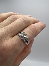 Sterling Silver 925 Knot Ring Infinity Love Design Size 7