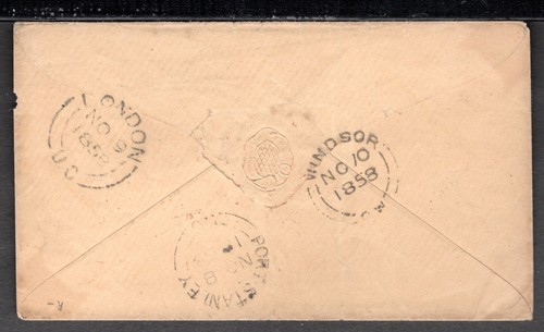 Grovesend Elgin Cty ON to Ann Arbor MI 10 Cent Cross Border Rate 1858 - Picture 2 of 2