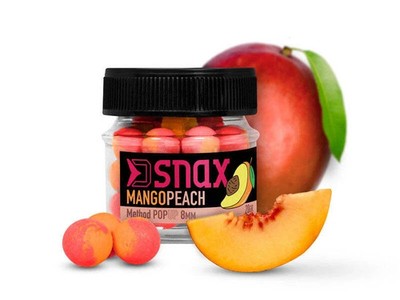 D Snax Pop Köder Mango-Pfirsich 10mm Method Feeder Karpfen Friedfisch Boilie