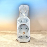 Multistecker Adapter Schutzkontakt 3-Fach Mehrfachstecker Verteiler 2 StüCk