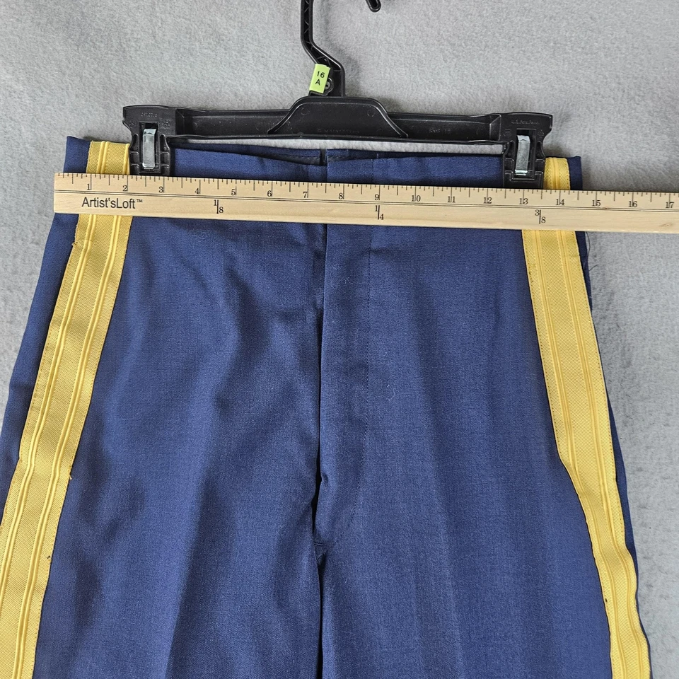 US Army Dress Pants Mens 29x31 Wool Military Uniform Yellow Stripe MIL-T-41828A - Image 2 of 4