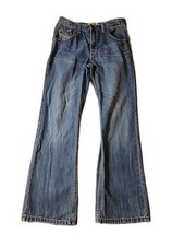 Wrangler 20X boys 14 jeans blue denim western adjustable waist cowboy boot rodeo