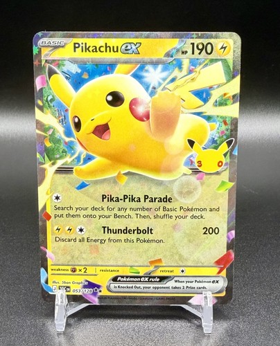 Pokemon TCG Pikachu ex 53/128 30th Anniversary Double Rare