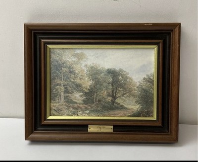 George Turner ''Leafy Lane'' gerahmtes Ölgemälde Repro Landschaft Schafe