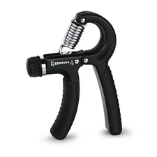 1 Pcs Hand Grip Strengthener Exerciser Workout Squeezer, black
