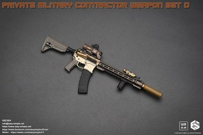 1/6 Scale Toy PMC - 5.56 Bronze Rifle w/Attachment Set
