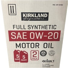 Kirkland Signature 0W-20 Full Synthetic Motor Oil 5-quart, 2-pack 44.00 per gallon