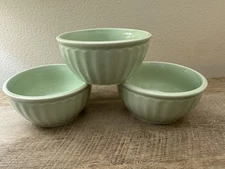 Coventry Sage Mint Green Cereal Bowls Ceramic Fruit Ice Cream 5” Set Of 3