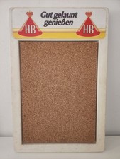 Alte HB Pinnwand Kork Plastik 1970er Werbeschild Tabak Deko Bar Kneipe Retro