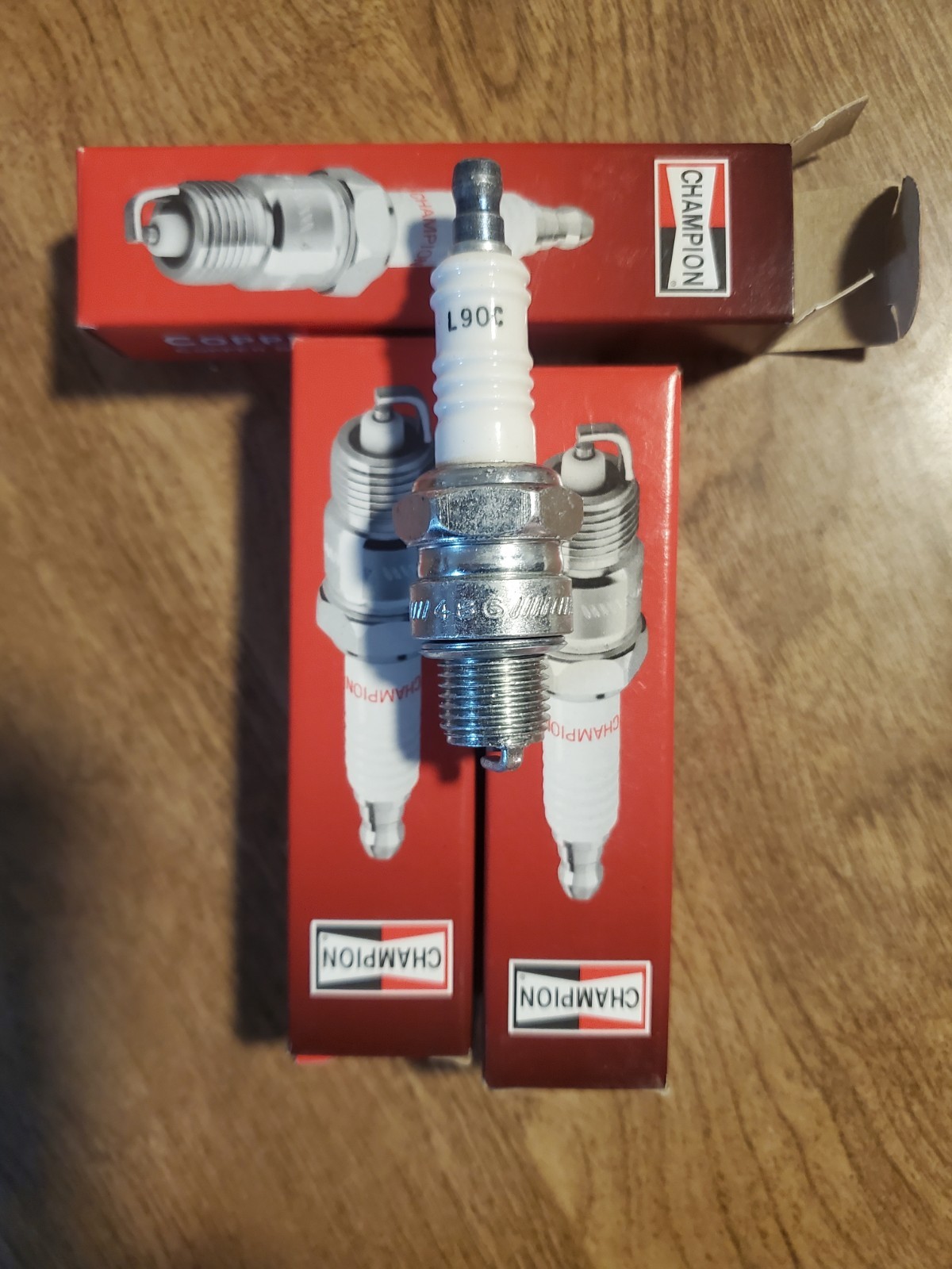 Champion 896 / L90C Copper Plus Spark Plugs - Set of 3