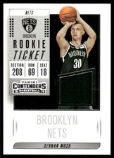 2018-19 Panini Contenders #RT-DZM Dzanan Musa Rookie Ticket Swatches