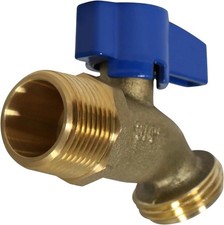 3/4 inch MPT x 3/4 GHT Hose Bibbs 1/4 Turn 5-2-1 1XX 1 Piece