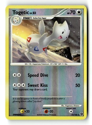 Pokemon Karte Togetic Reverse Holo LP Great Encounters 55/106