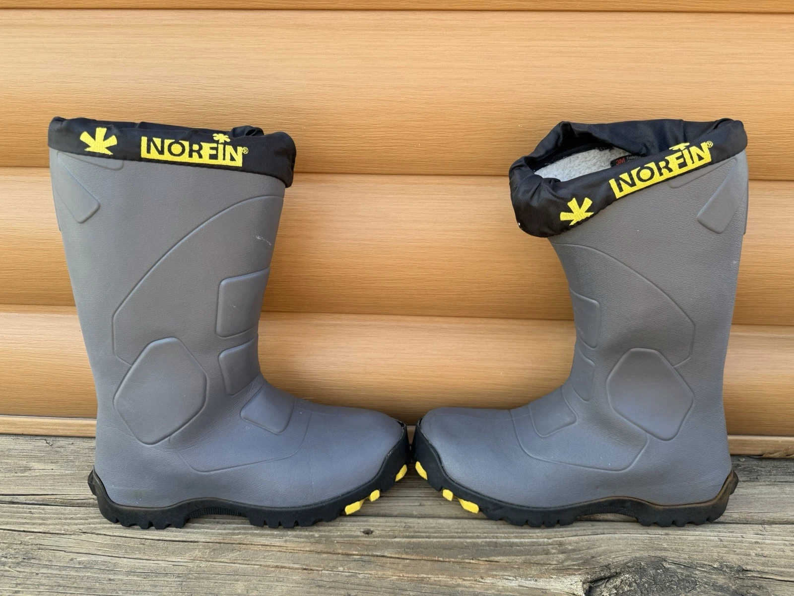 Norfin klondaik Rubber ice Fishing Boots with Metal Cleated Sole Size 10.5 mens