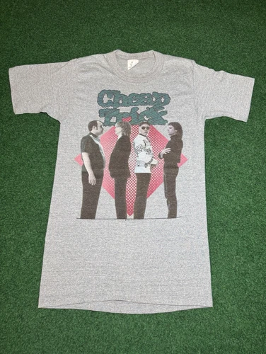 Cheap Trick 80s 90s Rock Retro 50/50 Thin Band XS 14 1980s vintage concert t-shirt, vintage, size XS, single stitch, B+ condition