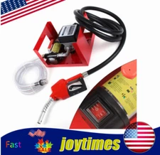 Electric Fuel Oil Diesel Transfer Pump Big Flow Rate W/ Fuel Meter Nozzle 175W