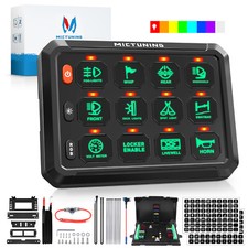 MICTUNING Switch Panel RGB 6/8/12 Gang Led Touch Switch Relay System Circuit Box