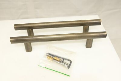 Signature Hardware SH552104AB Kyoto Back to Back Door Pull Brass, CTC 8'', Ant.Br