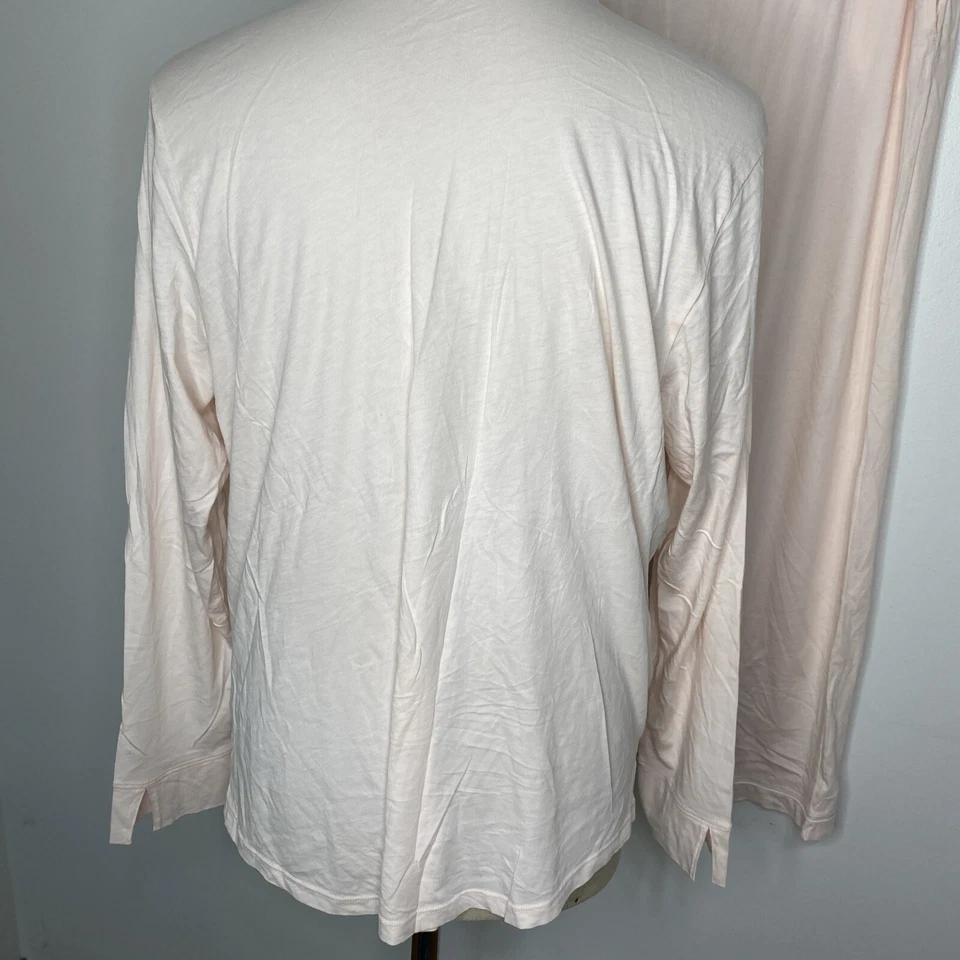 Conjunto de pijama de algodón Cayla orgánico para piel rosa talla 4 XL pantalones camisa tubería blanca Foto 3 de 4