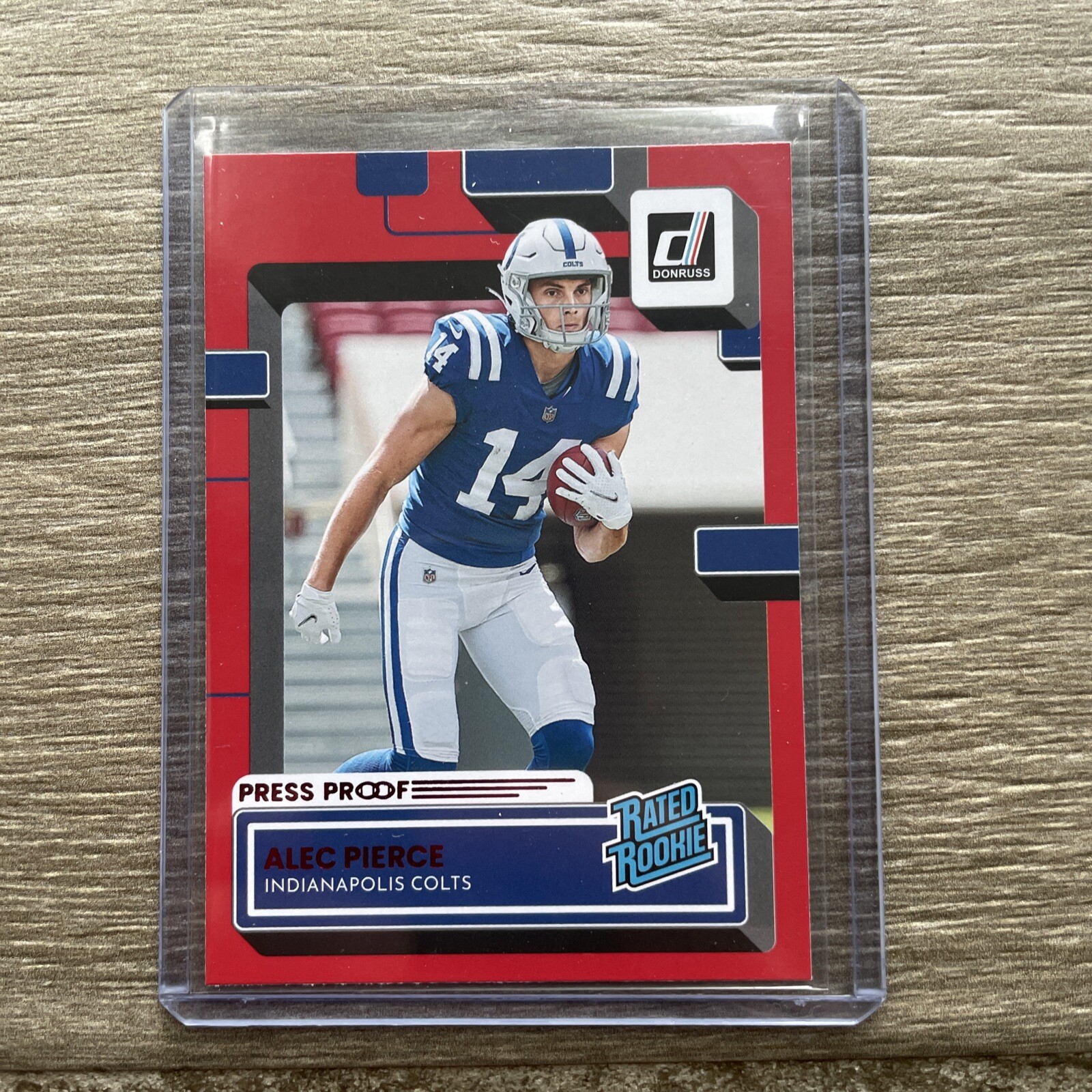 2022 Donruss Rated Rookie #321 Alec Pierce RC (Press Proof Red)