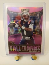 Cam Newton 2021 Playoff Football CA-CNE Call To Arms PINK Panini Prizm Patriots