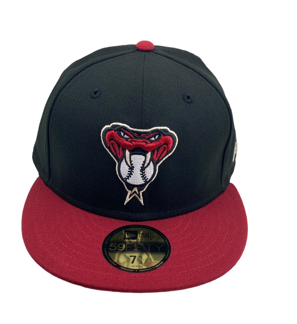 Arizona Diamondbacks Black maroon visor 59 fifty Fitted Hat-size