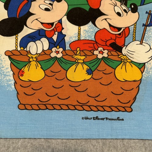 Vintage Disney Mickey Air Mobile Minnie Mouse Standard Pillow Case 80s 90s - Picture 5 of 11