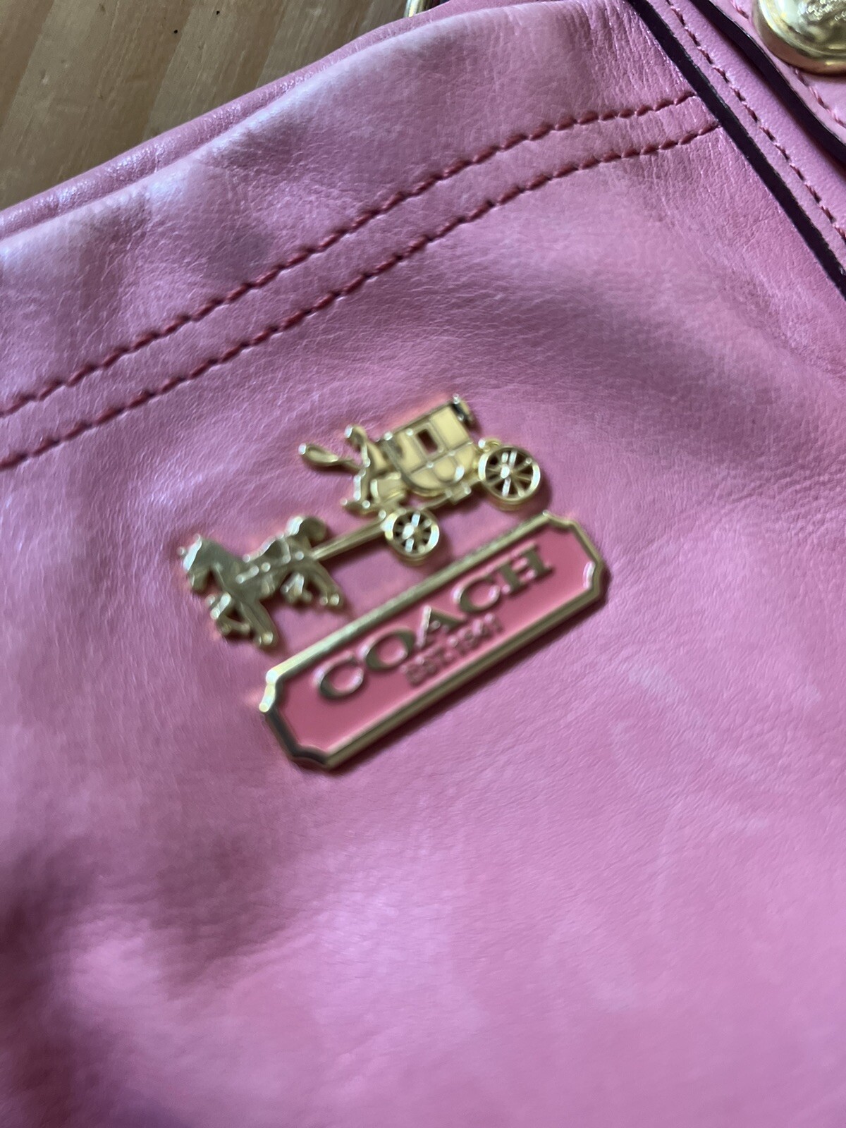 coach pink leather shoulder bag (See Pics For Details) Gem