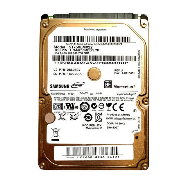 Seagate ST750LM022 Momentus Spinpoint M8 Disque dur interne 2,5'' SATA II 5400 tours/min 750 Go