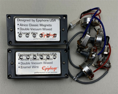 Epiph  Guitars Pickups Humbucker Les Paul SG Chrome With Wiring Harness