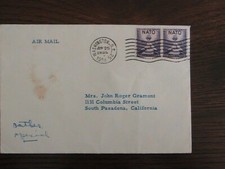Pat Nixon Handwritten Thank You Letter in Orig Mailed Envelope 1954 1 of a kind