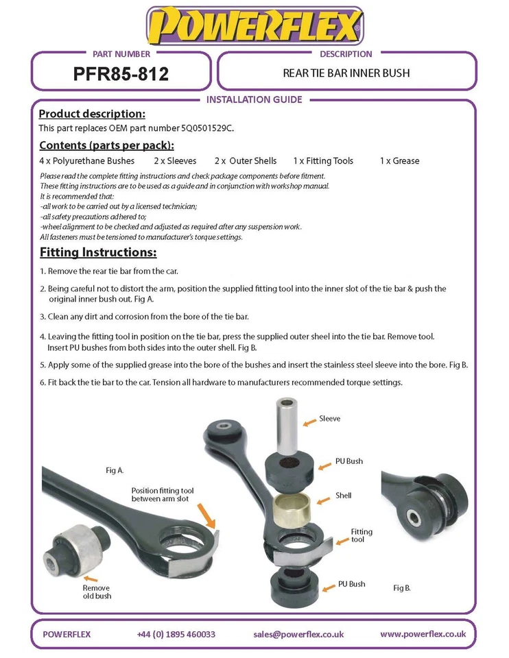 Powerflex Black RR Tiebar En Cojinetes Para Seat Leon 3 13on Múltiple Enlace - Imagen 3 de 4