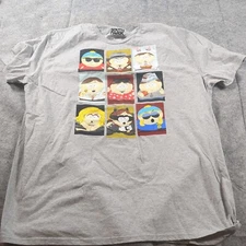 SOUTH PARK T-SHIRT XXXL Gray Cartman Collage Comedy Central Solid Funny 3x3 Grid