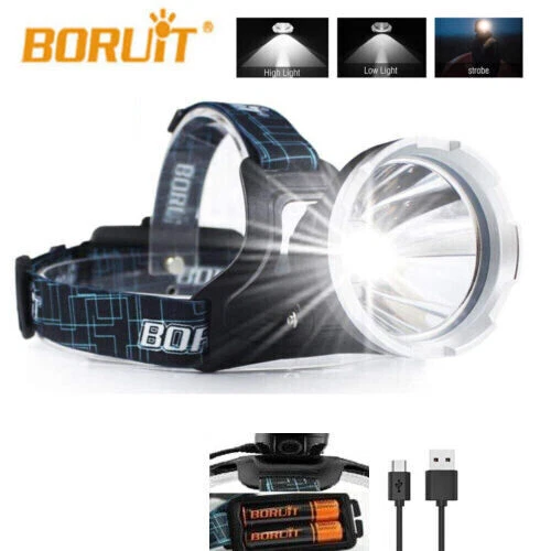 Rechargeable White/Green/Red/UV LED Headlamp Flashlight USB Camping Head Light - Picture 17 of 74