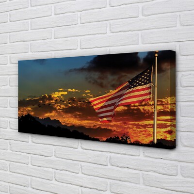 Tulup Leinwandbild 120x60 Wandkunst Flagge Vereinigte Staaten