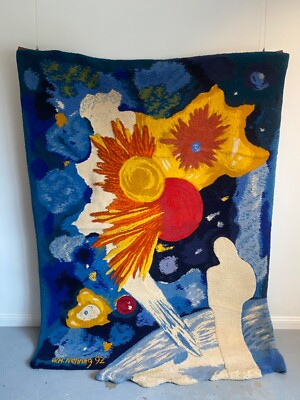 3D Spaceart Vintage Designer Teppich Wandteppich Werner Nehring Design 170x260cm