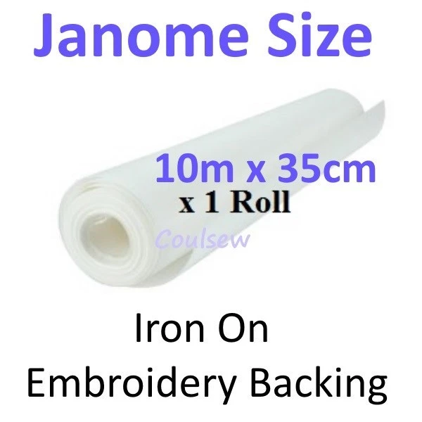EMBROIDERY BACKING STABILISER 10m x 45cm IRON ON compatible with Janome hoops - Image 1 of 1