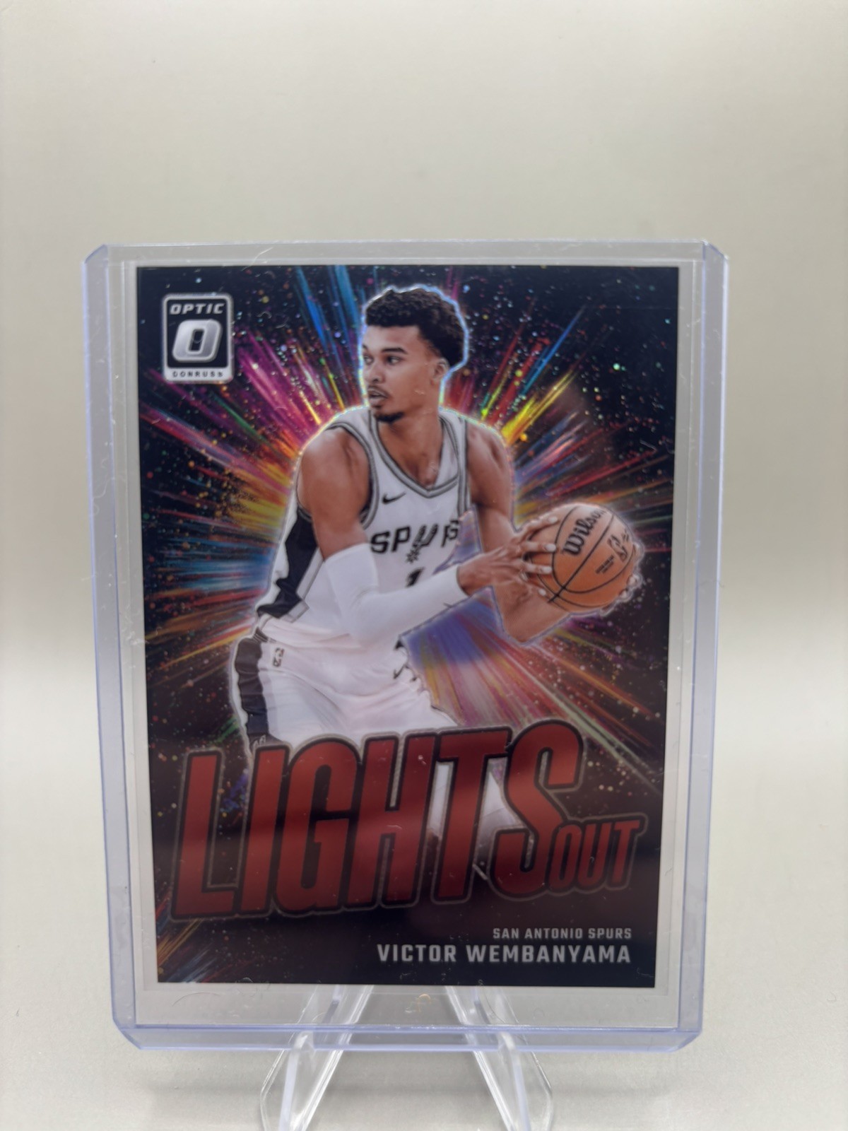 2024-25 Panini Donruss Optic - Lights Out Victor Wembanyama #3 Red Prizm /99