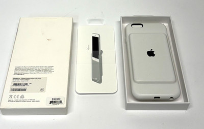 Official Apple iPhone 6 6s Smart Battery Case White Charger Cover