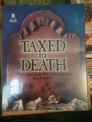 Bepuzzled TAXED TO DEATH Mystery Jigsaw Puzzle Game Sealed 1000 Pieces IRS NEW!