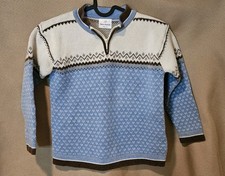 Hanna Andersson Boys Winter Holiday Nordic Knit Sweater Size 120 Cotton