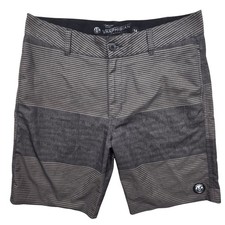 Vans Vanphibian Series Mens Hybrid Board Shorts Size 34 Gray Striped VN-K0FKFTR