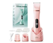 Pink Electric Body Hair Trimmer - Groin Trimmer for Men - Bikini Trimmer Women