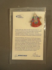 2001 Boeing Space Shuttle Space Flight Awareness Pin