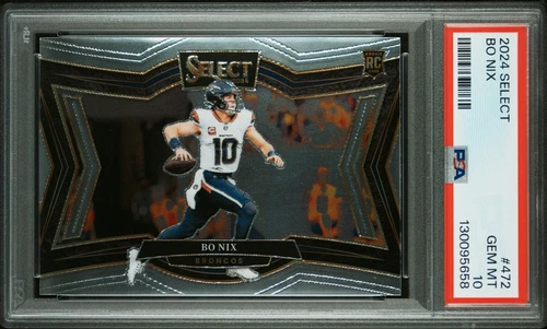 2024 Panini Select Bo Nix Field Level Rookie Card #472 PSA 10