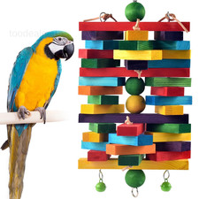 Extra Large Bird Parrot Toys for 6.29 6.29 13.77inch, Multicolor